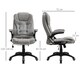 image 7 of Vinsetto High Back Home Office Chair Swivel Microfibre Fabric Desk Chair, Grey