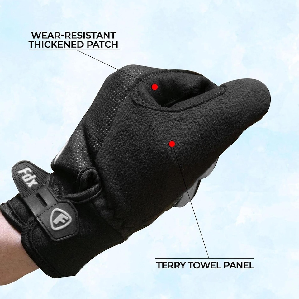 image 1 of Dryrest Full Finger Winter Cycling Gloves Thermal Windproof Padded Glove