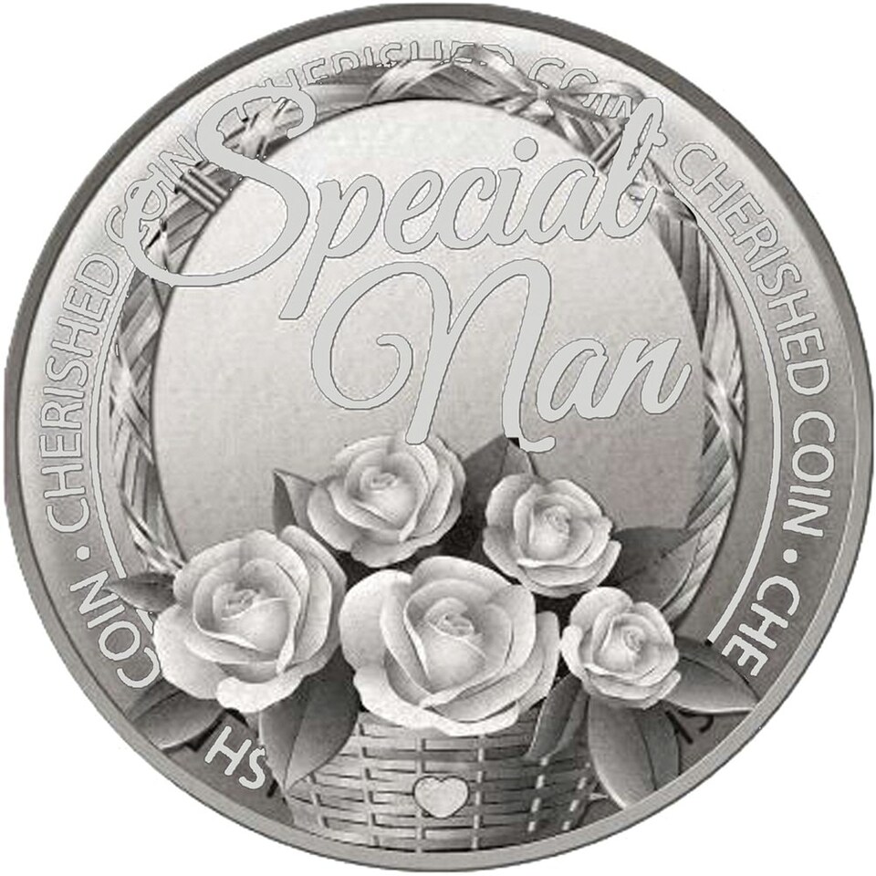 image 1 of Special Nan Cherished Lucky Coin Engraved Message Keepsake Gift