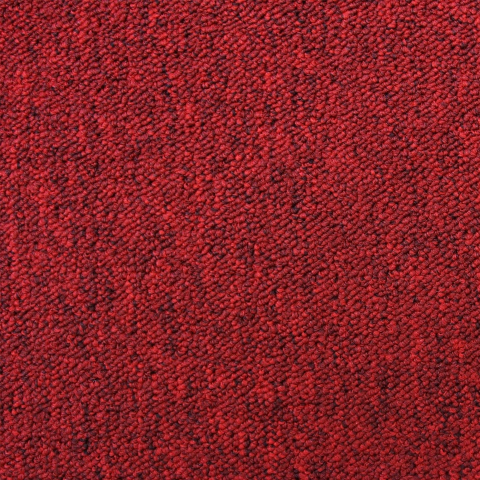 image 1 of 40 x Carpet Tiles 10m2 / Scarlet Red & Charcoal Black Red