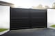 image 1 of Double Swing Gate 4000x2200mm Black - Horizontal Solid Infill and Flat Top | Black | 1
