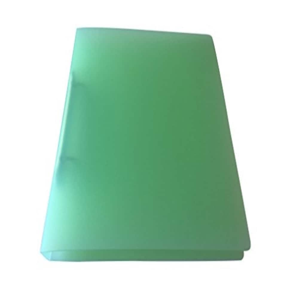 image 1 of Pack of 10 A5 Slim Green Translucent Ringbinders by Janrax