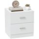 image 1 of HOMCOM Bedside Table w/ 2 Drawers, Nightstand, Side Storage Cabinet Unit