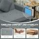 image 8 of HOMCOM Sectional Sofa Bed, L-Shaped 3 Seater Sofa Bed, Reversible Sleeper Sofa with Pull Out Couch Bed, Cushions, Fabric Futon Sofa Bed for Living Room, Grey | Grey | One Size