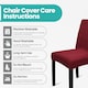 image 3 of Velvet Stretch Chair Covers, Spandex Dining Chair Slipcovers