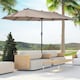 image 2 of Outsunny 4.6M Garden Patio Umbrella Canopy Parasol Sun Shade witho Base
