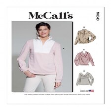 McCall's 8343 Paper Sewing Pattern – Women’s Tops & Sweaters, Sizes Zz (L–XL–XXL), Intermediate