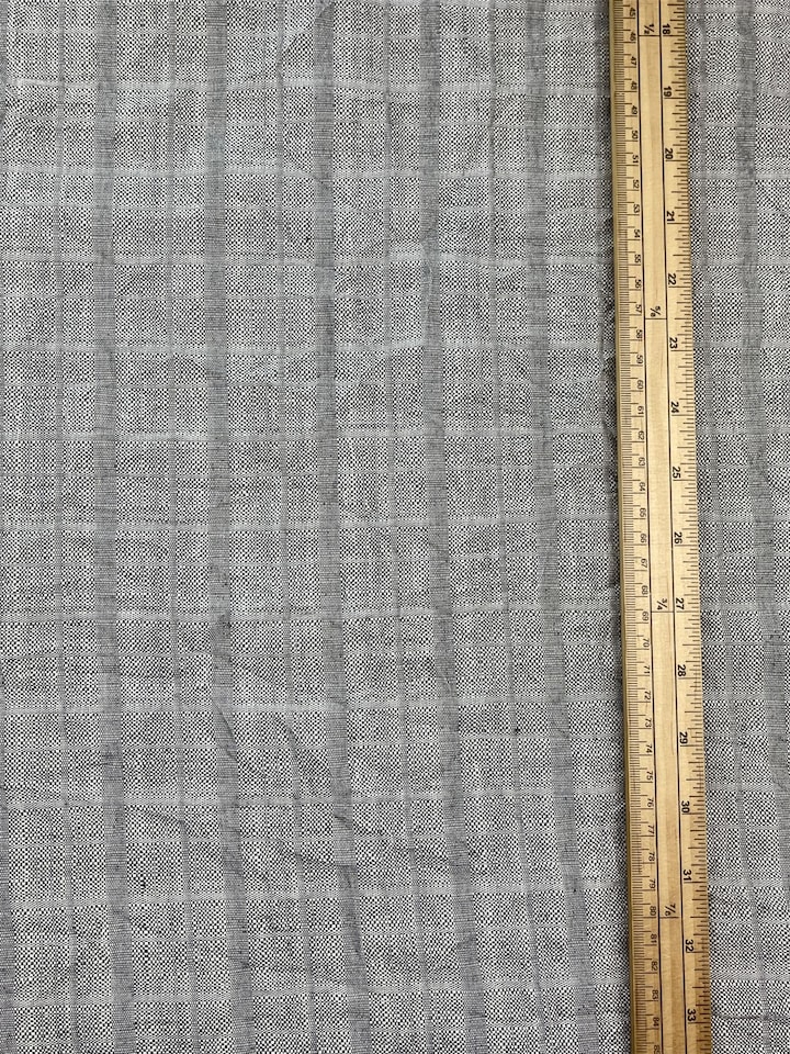 Grey Crinkle Suiting Fabric for Dressmaking, 144cm / 56" Wide - per metre