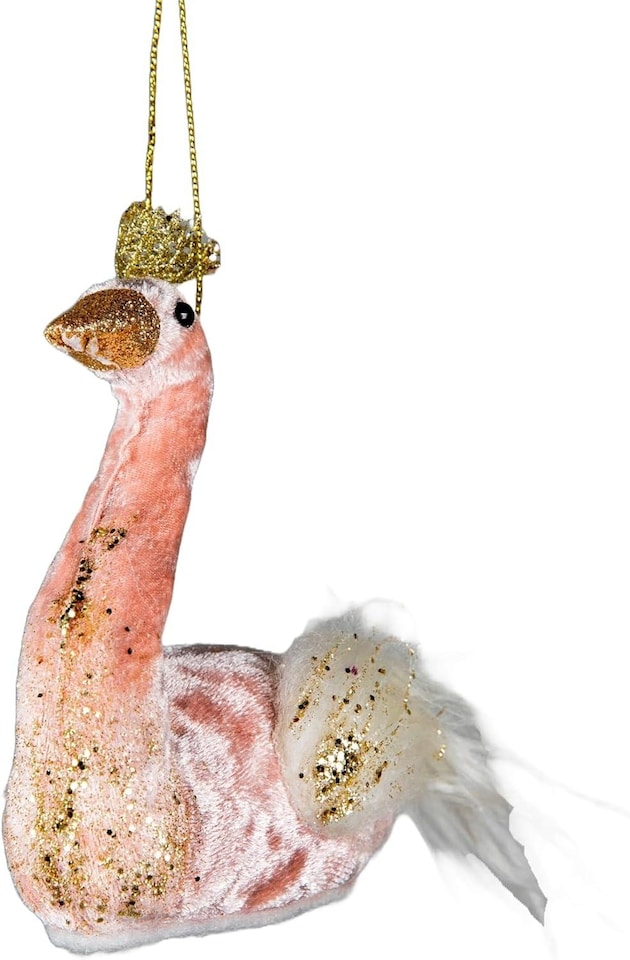 image 1 of Swan Pink 12x13cm - 3Pcs Christmas Hanging Decorations