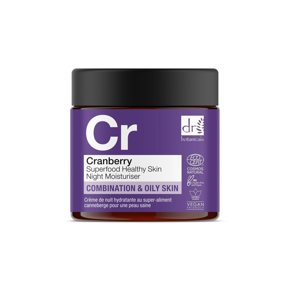 image 1 of Dr Botanicals Cranberry Superfood Healthy Skin Night Moisturiser 60ml