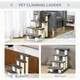 image 5 of PawHut Dog Steps for Bed 4 Step Pet Stairs ladder for Dog Cat Scratch Post Grey