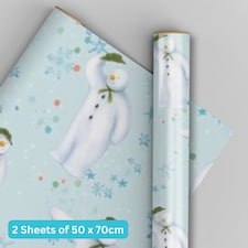 The Snowman Christmas 2 Sheets & 2 Tags Gift Wrap
