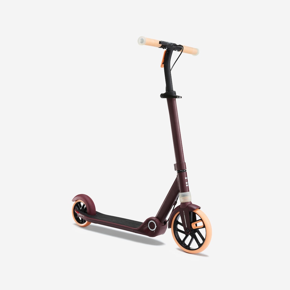 image 1 of Decathlon Kids' Scooter M900 - Burgundy/Orange Accents