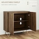 image 4 of HOMCOM Sideboard Storage Cabinet with Luxurious Steel Lines Steel Legs Brown Brown