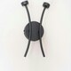 image 3 of ValueLights Maya Matt Black 2 Way Curved Upright Reed Shaded Wall Light