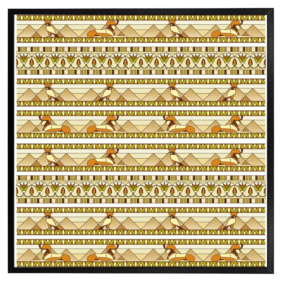 image 1 of Ornament of ancient egypt to the frescoes (Picture Frame) Brown | S