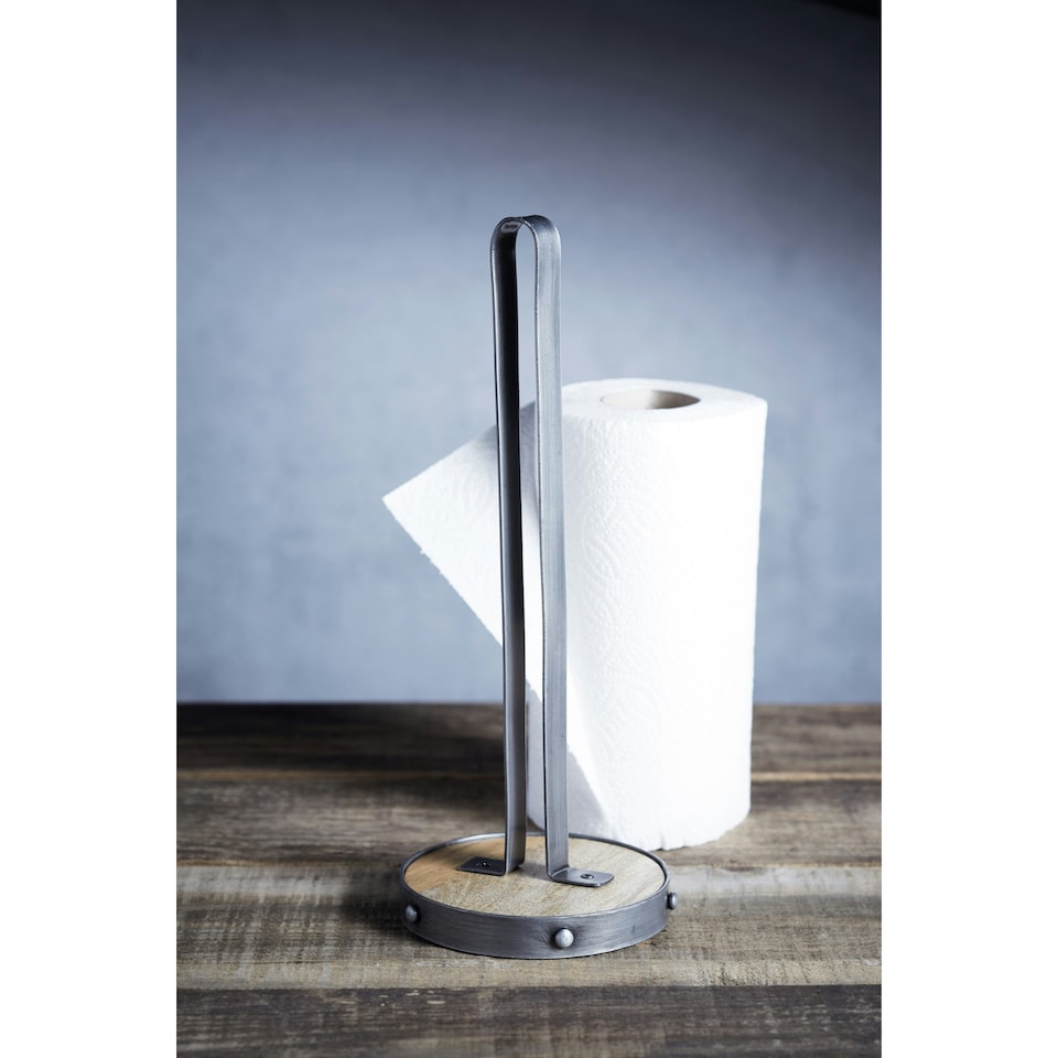 image 1 of KitchenCraft Kitchen Roll Holder Brown Metal