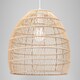 image 6 of Traditional Vintage Spiral Cage Design Natural Brown Rattan Ceiling Lamp Shade | Brown