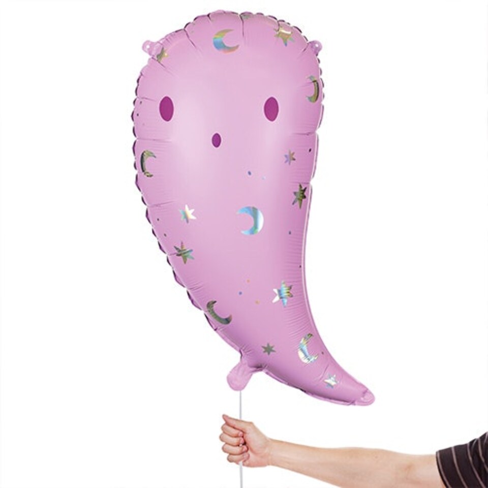 image 1 of Pink Ghost Halloween Giant Helium Foil Balloon 70cm / 27 in