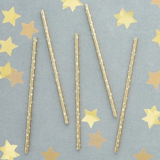 Gold Spotted Paper Straws - Pack of 20