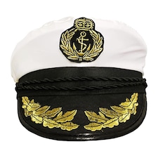 Satin Captains Hat | White | 1