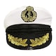 image 1 of Satin Captains Hat | White | 1