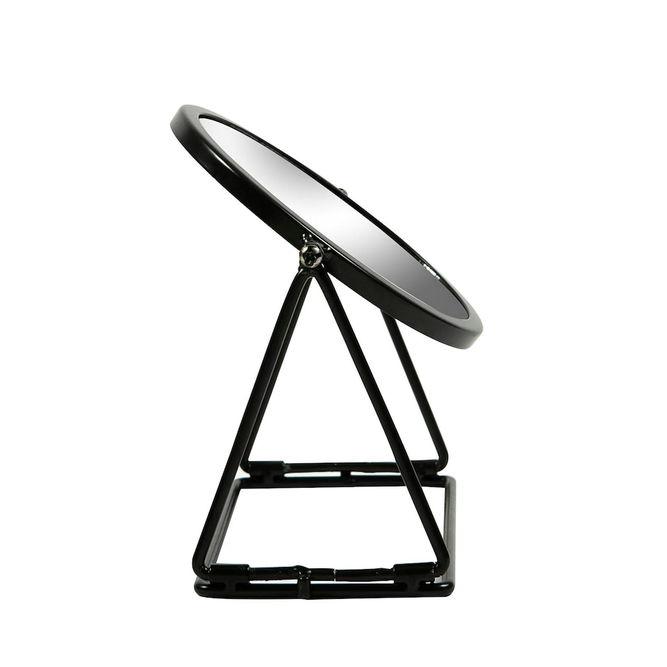 image 1 of Harbour Housewares 33 x 35cm Round Makeup Mirror - Black Black