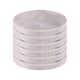 image 1 of Argon Tableware Marble Round Coasters - 10cm - White - Pack of 6