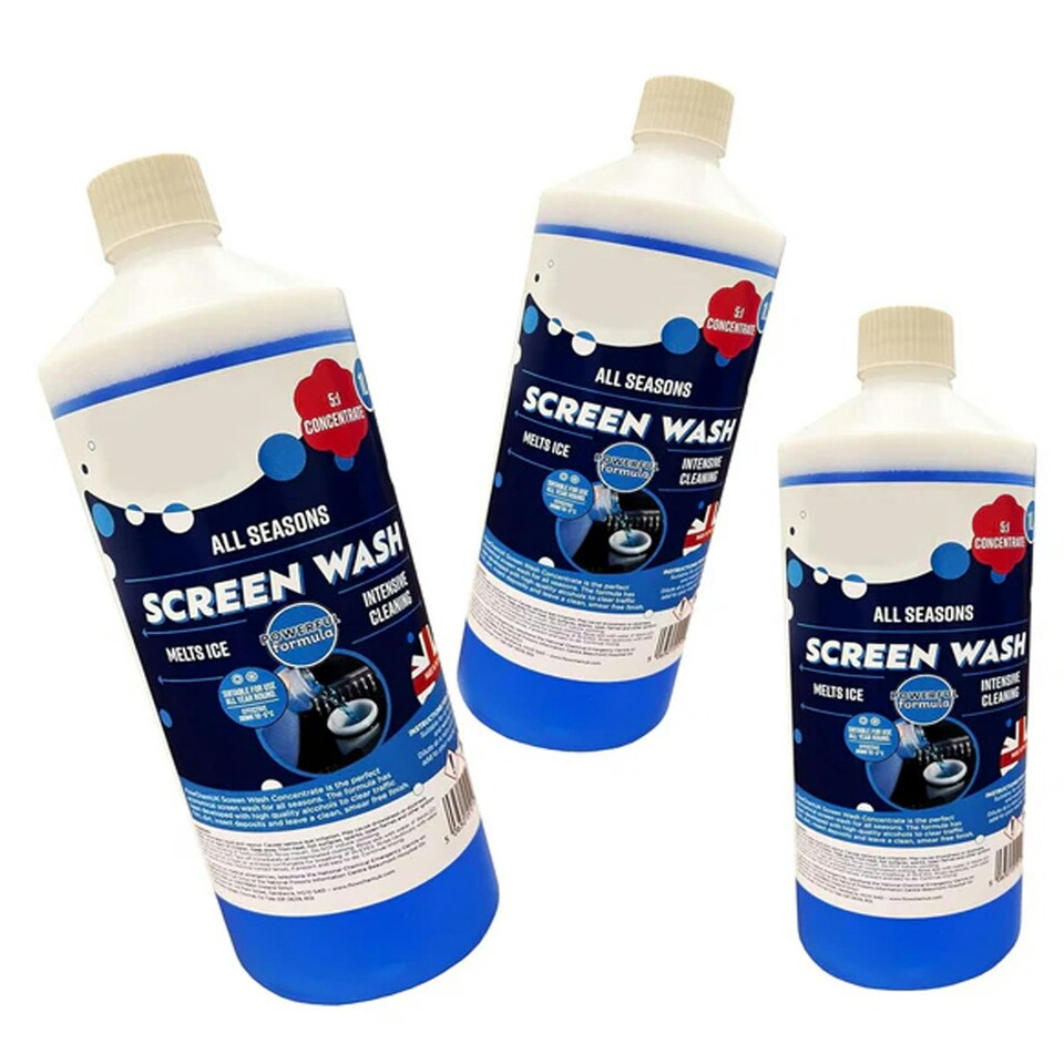 image 1 of 3 x Fast Acting Effective Blue 1 Litre All seasons Vehicle Screen Wash Down To Minus 5 Degrees