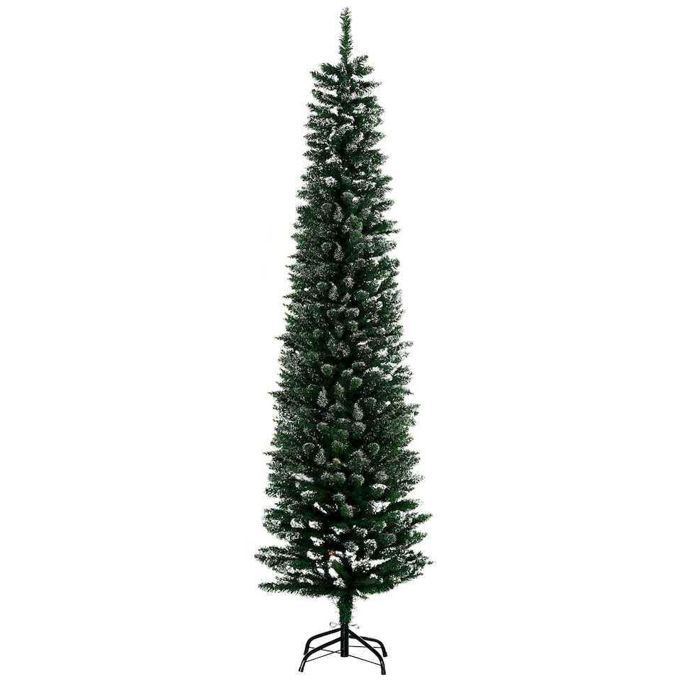 image 1 of HOMCOM 6FT Artificial Snow Dipped Christmas Tree Home Indoor Decoration Green