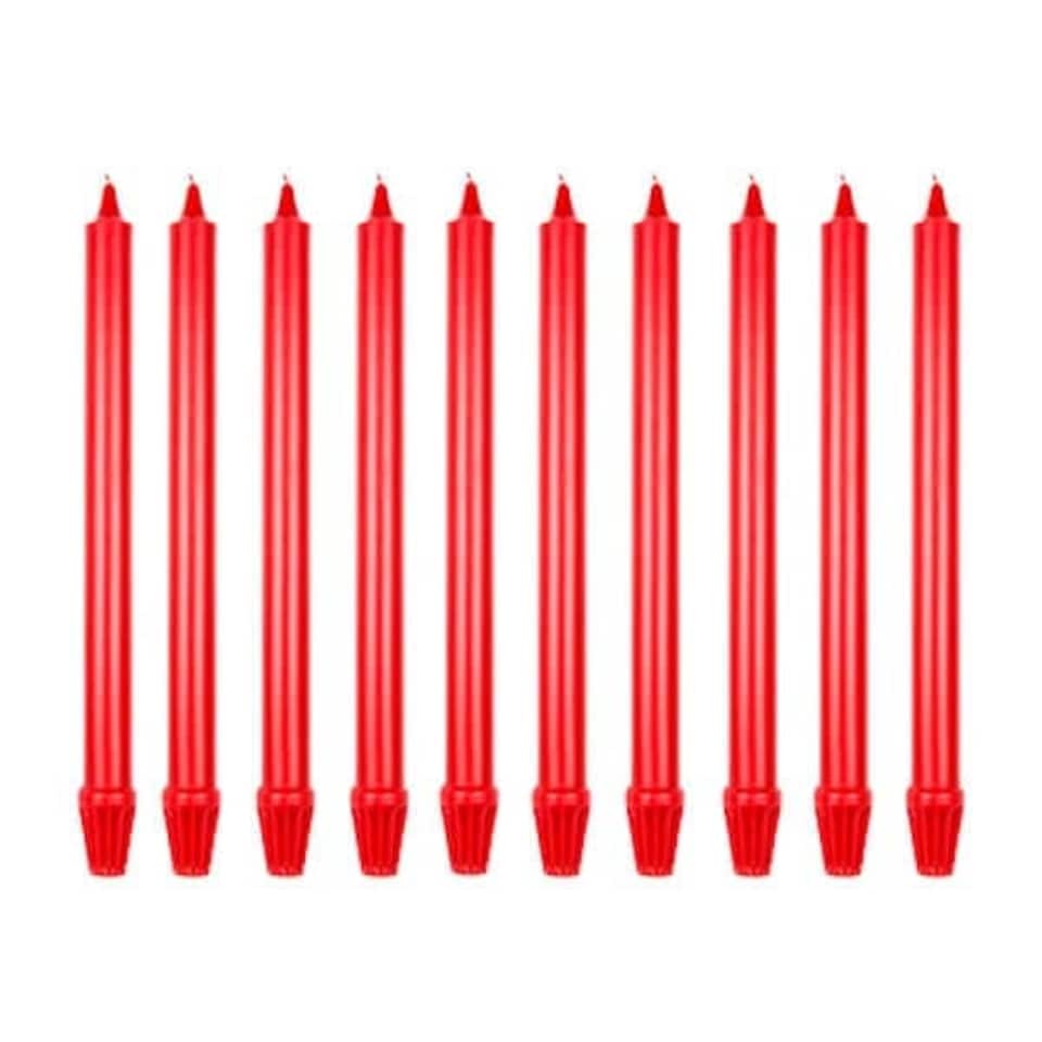 image 1 of Prices 12" Sherwood Candle Red Pack Of 10