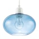 image 4 of Modern Blue Blown-Glass Pendant Light Shade with Subtle Air Bubbles