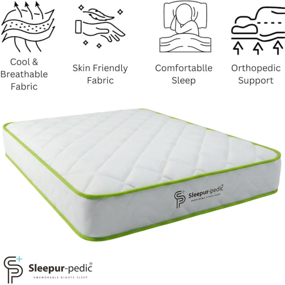 image 1 of Single Memory Infused Foam and Spring Mattress, 17cm Thick, 90 X 190cm,