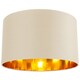 image 1 of Contemporary Cream Cotton 14 Table/Pendant Lamp Shade with Shiny Copper Inner | Cream