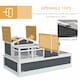 image 4 of PawHut Wooden Tortoise House Indoor Outdoor w/ Balcony, Tray, Openable Roof