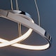 image 5 of Kline Twin Ring Ceiling Pendant Light Chrome, Frosted Acrylic