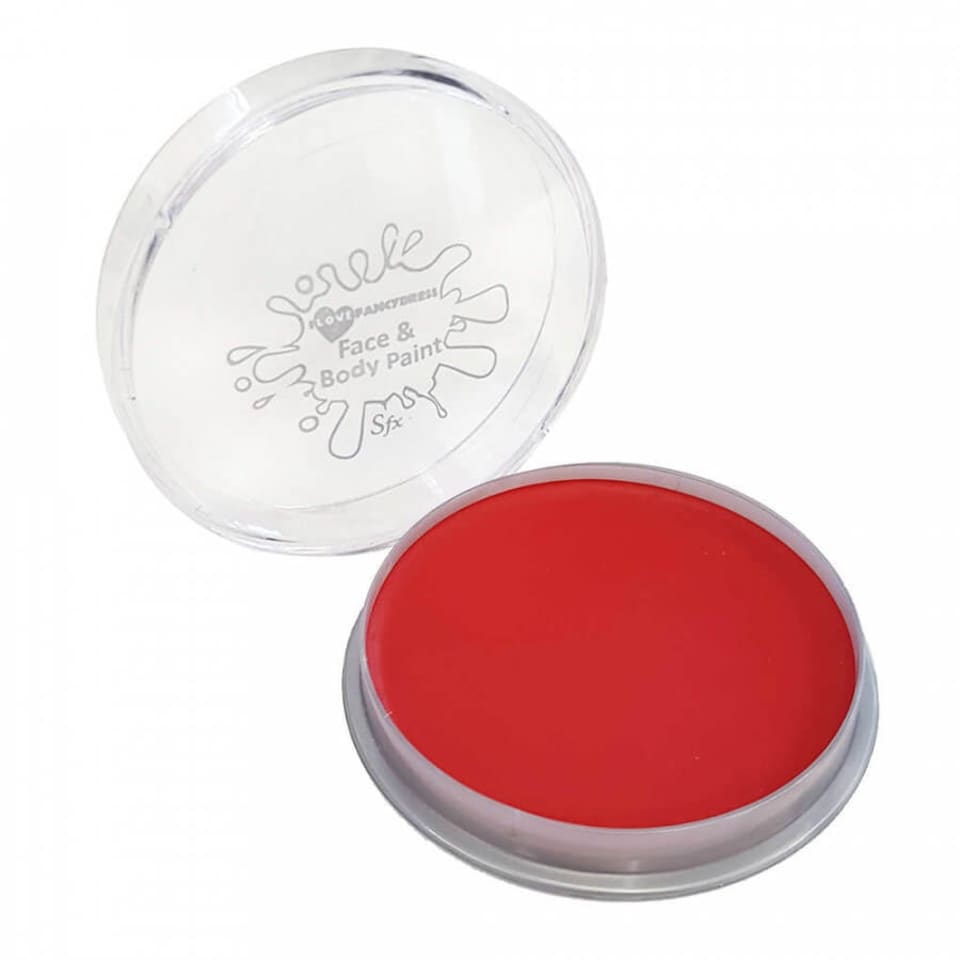 Red Face Paint – Fancy Dress Makeup for Halloween, Costumes & Festivals Orange | One Size
