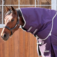 Shires Highlander Original 100 Horse Turnout Neck Cover - Plum - S
