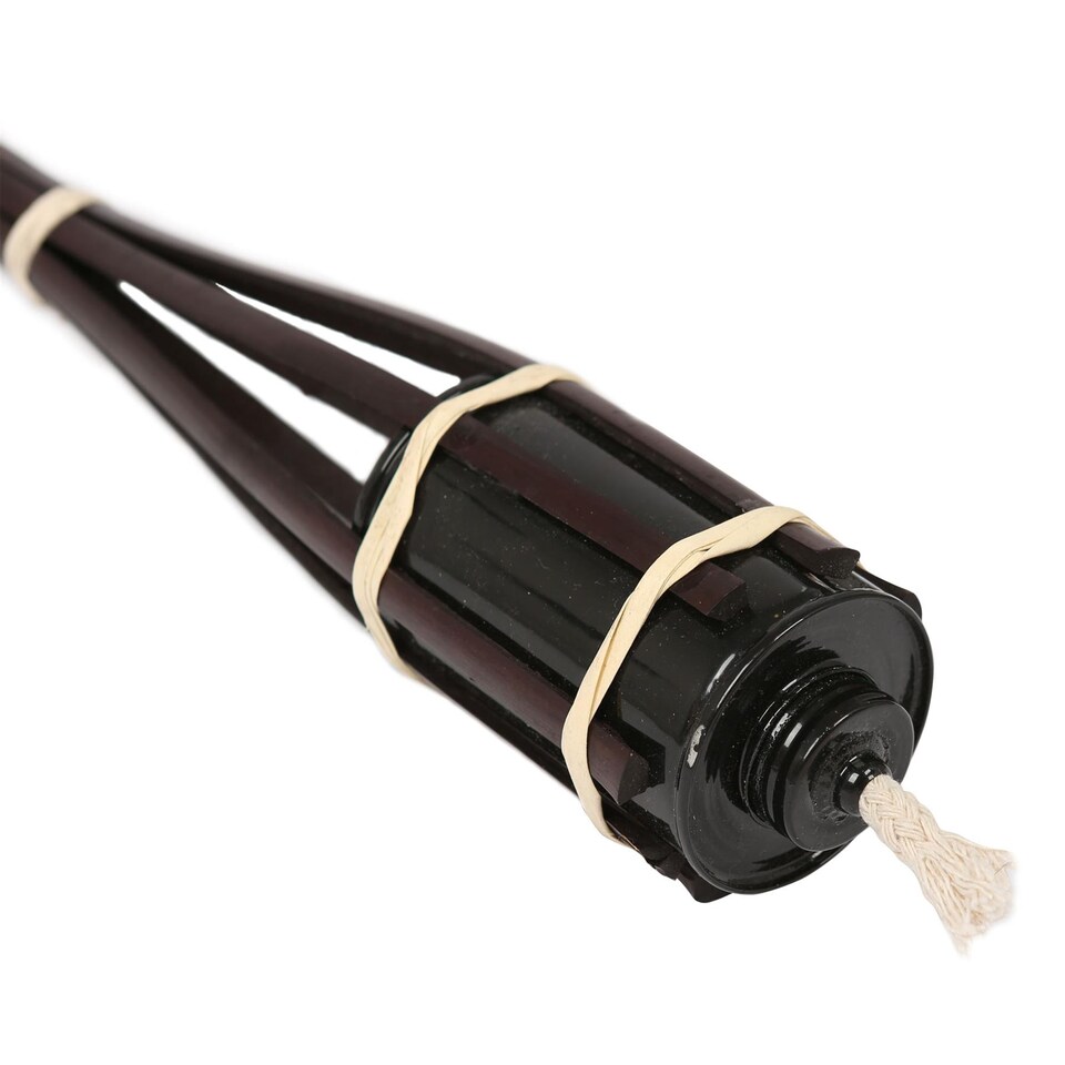 image 1 of Harbour Housewares Bamboo Garden Torches - 114cm - Black - Pack of 6
