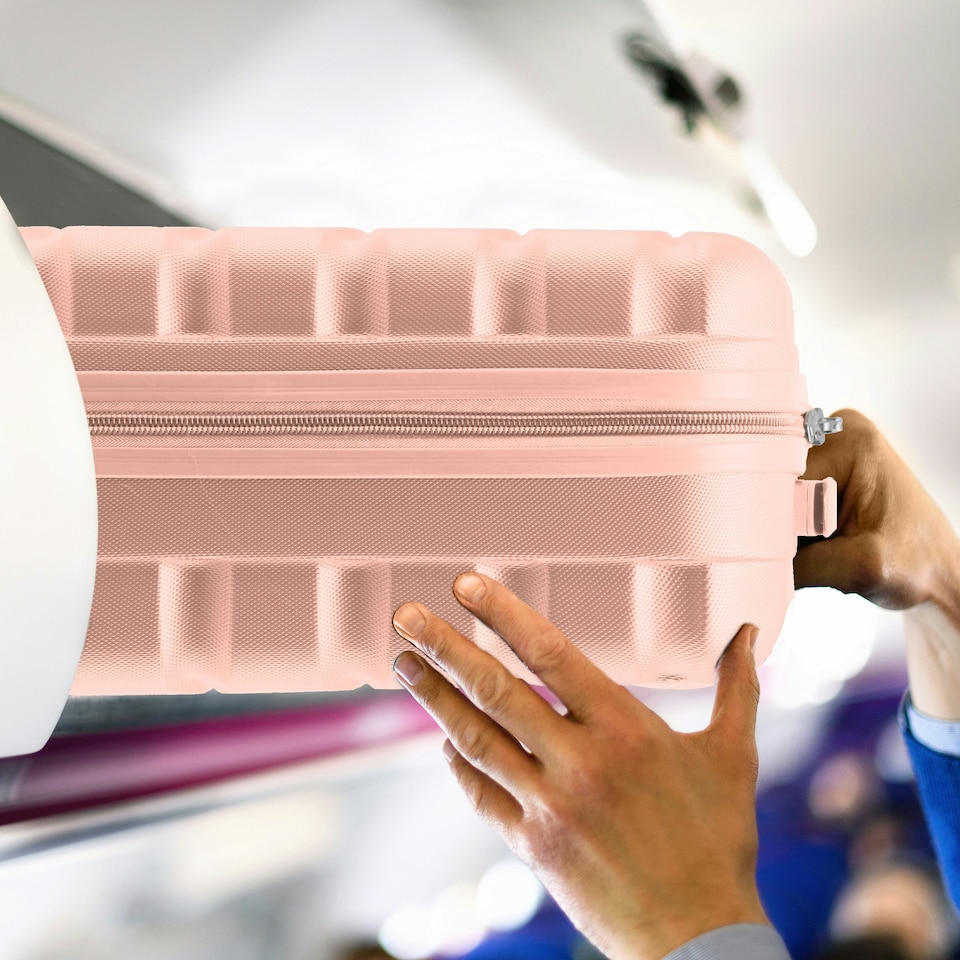 image 1 of Flight Knight 29" Extra Large Suitcase – 20kg Capacity Hard Shell Check-In Luggage with 4 Wheels  100+ Airlines Approved: Ryanair, EasyJet, Jet2, Wizz Air, BA Pink | Rose | Large