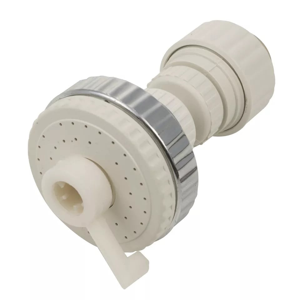 image 1 of 2-in-1 Eco Water-Saving Swivel Kitchen Faucet Aerator | White | 1