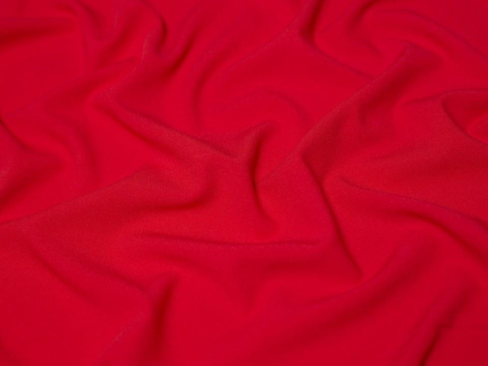 Minerva Core Range Red Stretch Woven Viscose Crepe Fabric for Dressmaking, 145cm / 57" Wide - per metre