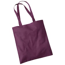 Westford Mill Bag For Life Long Handle Tote Bag - Plum - One Size | Purple