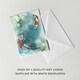 image 2 of Japanese Koi Fish Art Cards Water Lily Any Occasion Pack of 4 A6