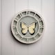 image 2 of Country Living Outdoor Clock - Butterfly 25cm Green