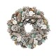 image 4 of Christmas Wreath Festive Decoration with Jute Hanger Traditional Pinecone Decor | Multi | Frosted White | 25cm | 1