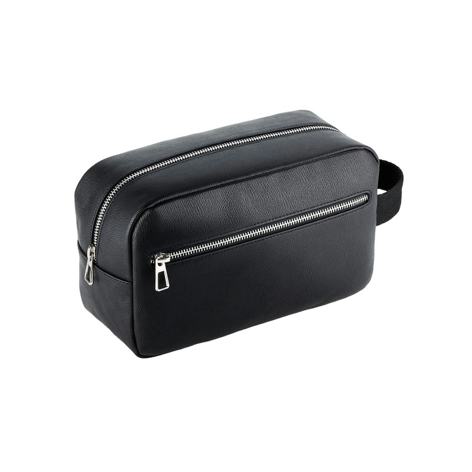 image 1 of Quadra Washed Toiletry Bag - Black - One Size