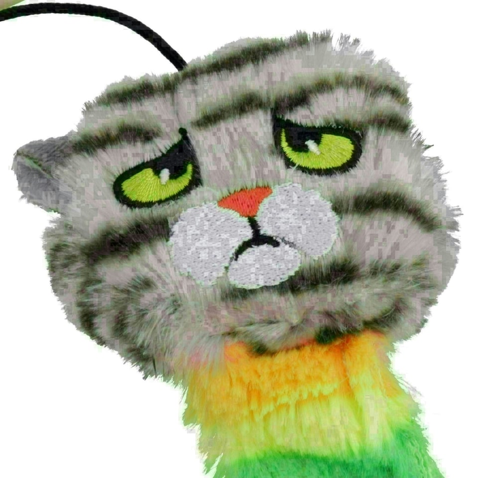 image 1 of Cat Kitten Catnip Filled Moody Moggy Rainbow Teaser Interactive Chaser Play Toy