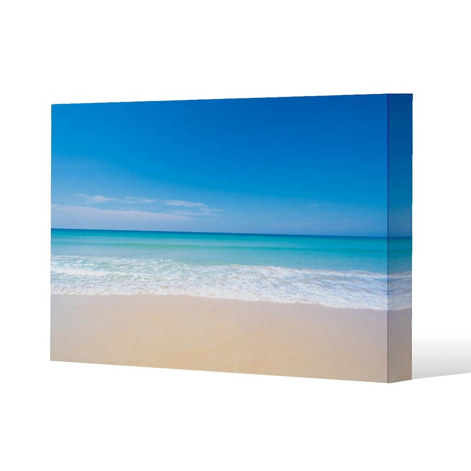 image 1 of Nature landscape view of beautiful tropical beach and sea in sunny day (Canvas Print) 31 x 41 x 4cm