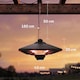 image 7 of Outsunny 2kw Electric Heater LED Halogen Heating Hanging Light Outdoor Remote
